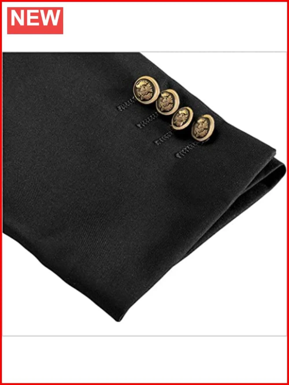 Men's Slim Fit Double Breasted Blazer Stand Collar Stage Cosplay Jacket